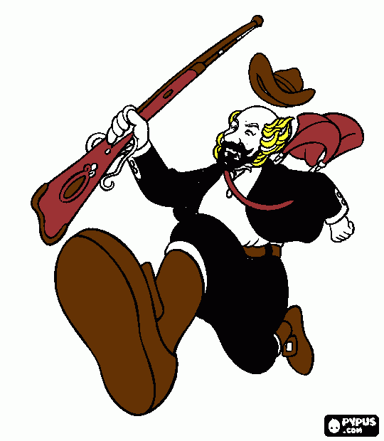 o caçador para colorir e imprimir