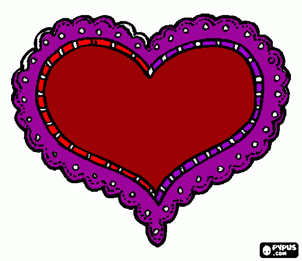 o coração é o simbolo da nosa amizade para colorir e imprimir