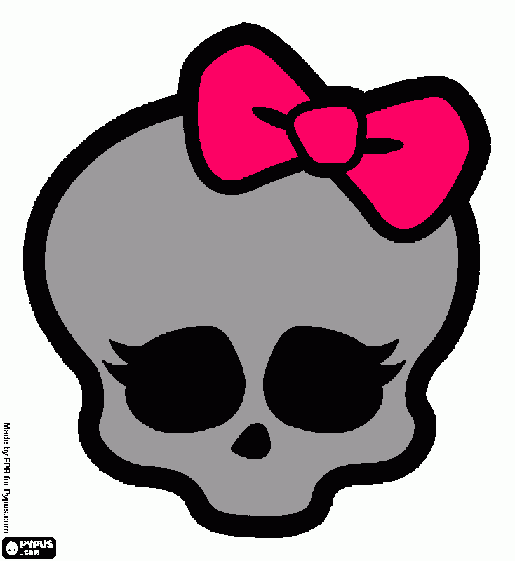 o cranio da caverinha das monster high para colorir e imprimir