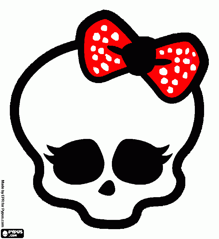 O Cranio de Monster High para colorir e imprimir