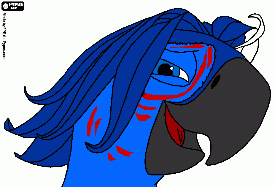 o desenho é muito lindo de uma arara muito bonito. para colorir e imprimir