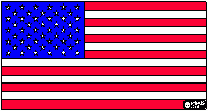 o desenho é uma bandeira dos estados unidos  para colorir e imprimir