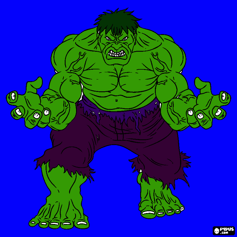 o encrivel hulk para colorir e imprimir