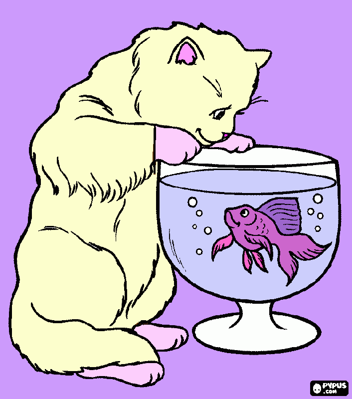 O gato mais fofo do mundo. para colorir e imprimir