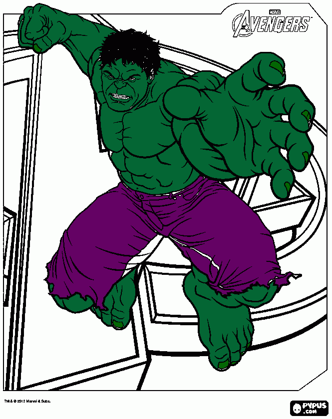 o  hulk para colorir e imprimir