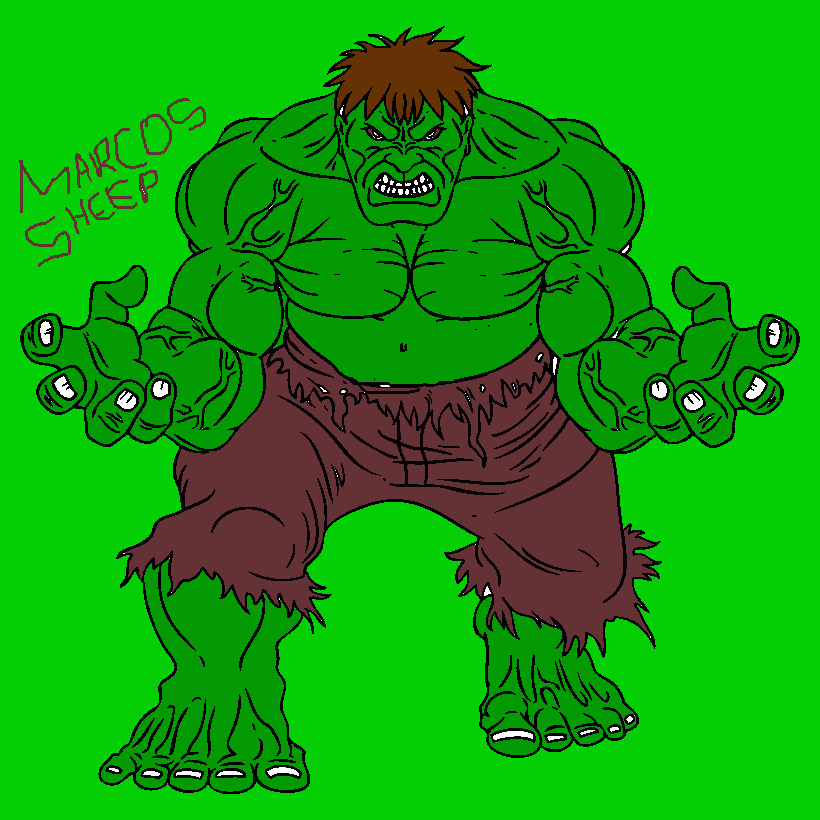 O INCRIVEL HULK para colorir e imprimir