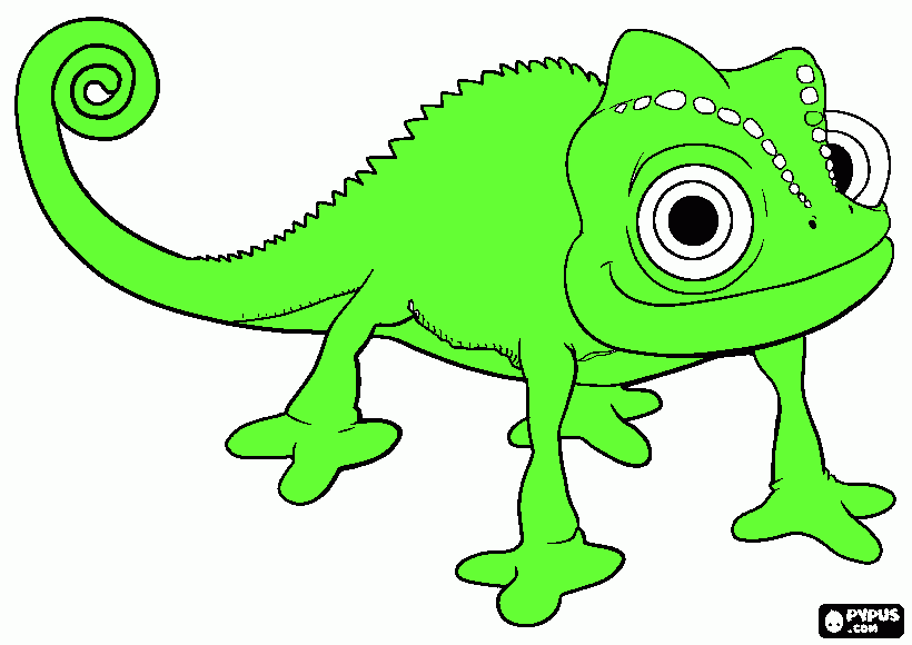 o lagarto da rapunzel para colorir e imprimir