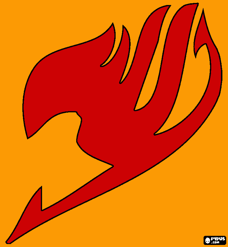 o logo da nossa guilda a Fairy Tail para colorir e imprimir