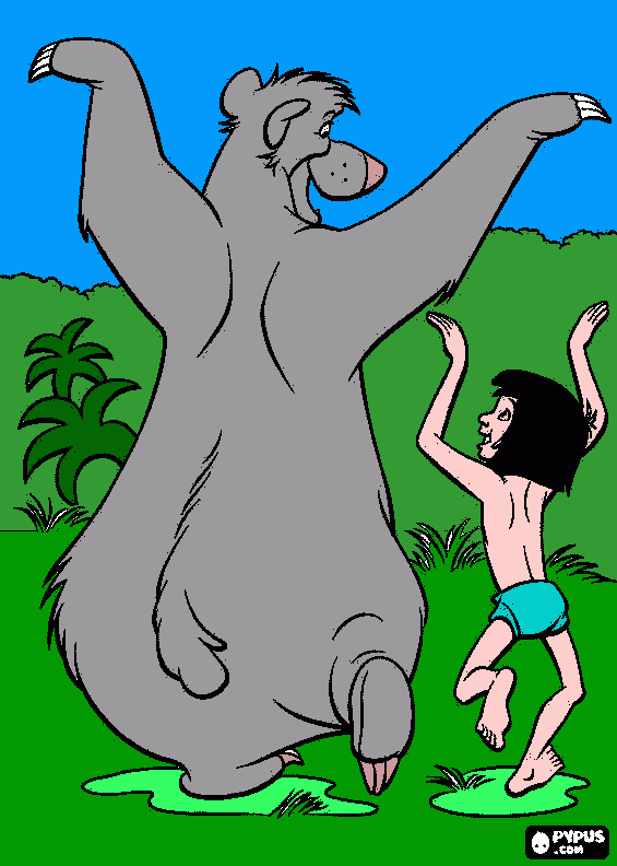 o menino e o urso para colorir e imprimir