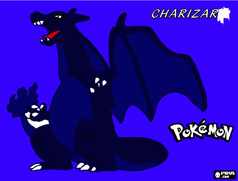 o meu charizard para colorir e imprimir