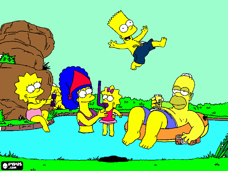 o meu dezenho dos simpsons para colorir e imprimir
