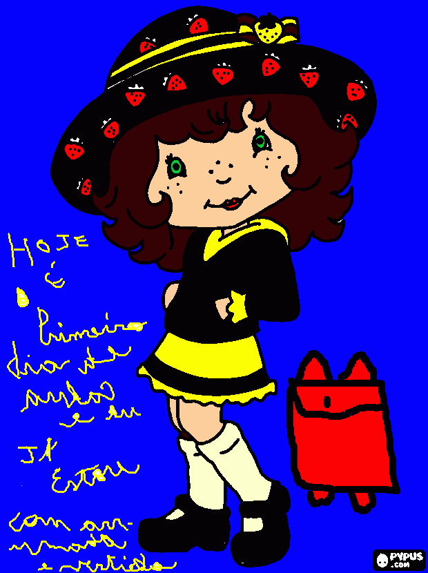 o meu primeiro dia de aula... para colorir e imprimir