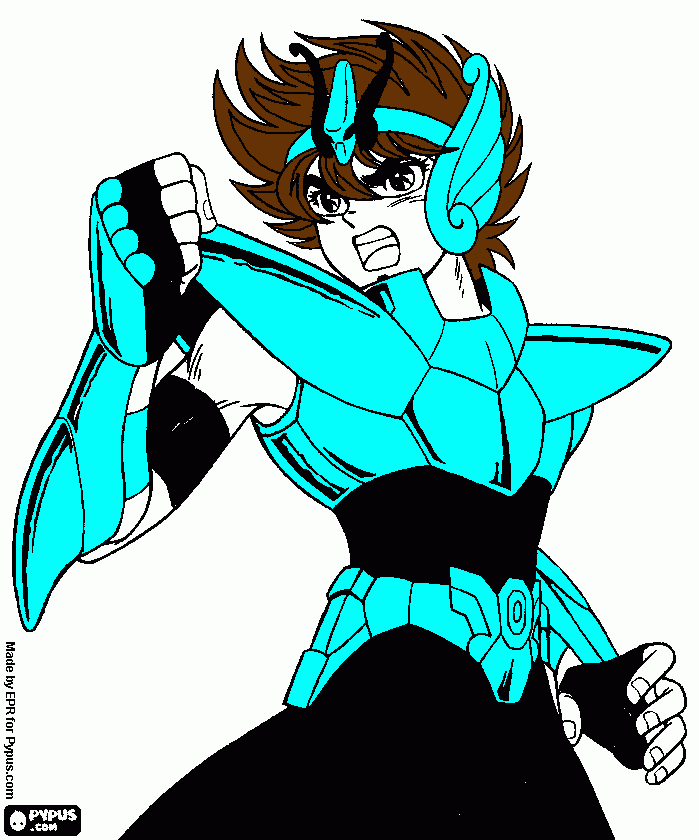 o meu seiya imaginario para colorir e imprimir