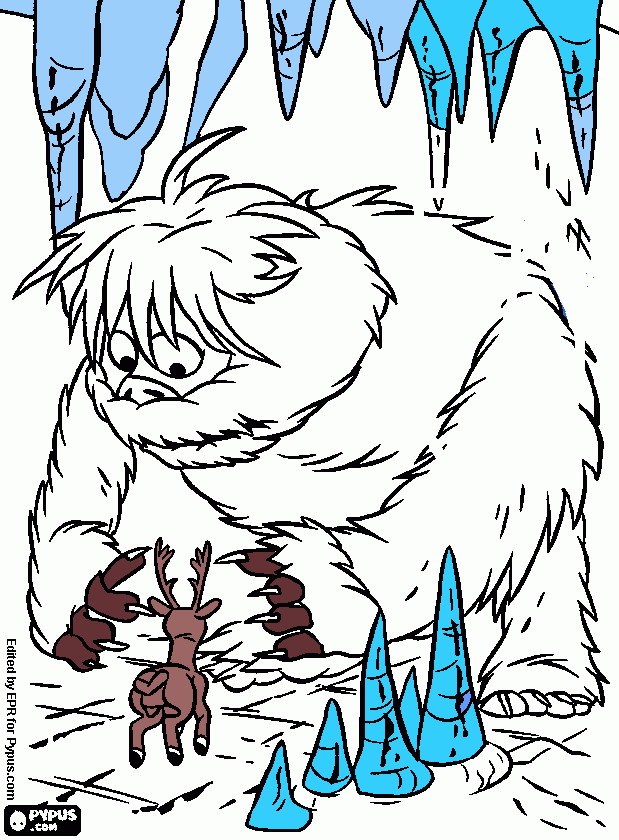 o monstro das neves para colorir e imprimir