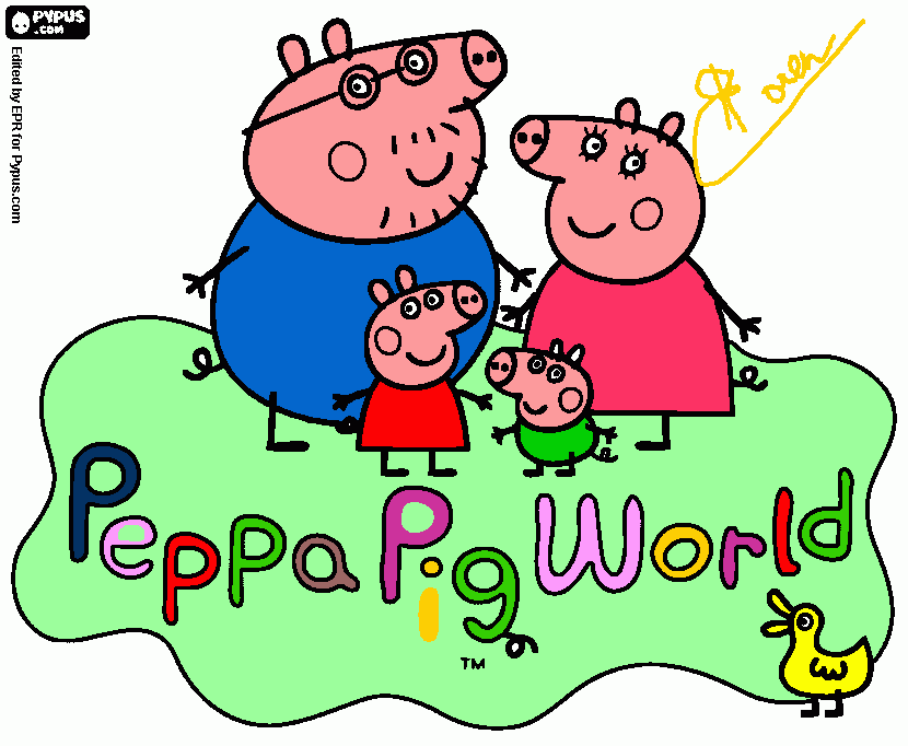 o mundo da Peppa Pig para colorir e imprimir