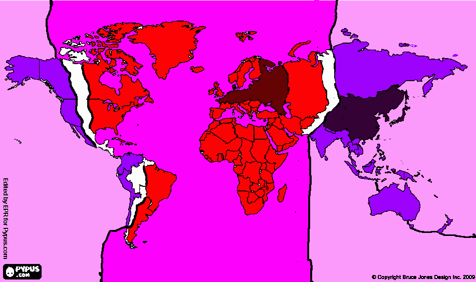 O Mundo se a Alemanha e o Japão vencessem a Segunda Guerra Mundial! para colorir e imprimir