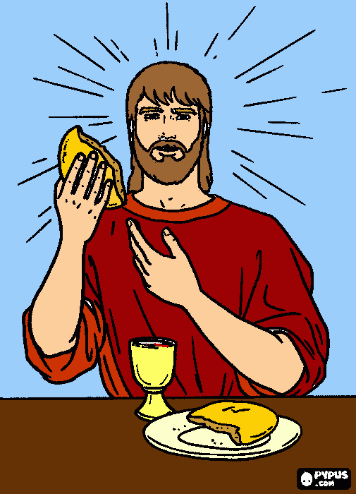 O partir do Pão para colorir e imprimir