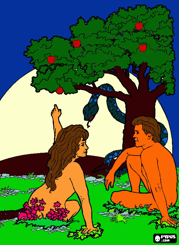 o pecado entra no mundo para colorir e imprimir