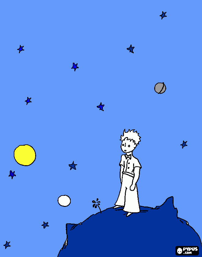 O pequeno Principe para colorir e imprimir