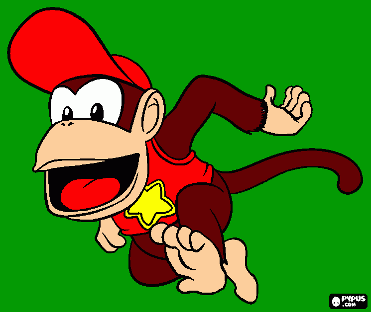 o personagem secundario do classico donkey kong para colorir e imprimir