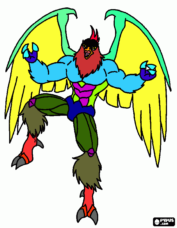 O rei do ar de gormiti para colorir e imprimir