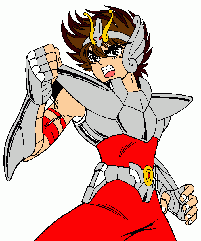 o seiya com a armadura de pegaso para colorir e imprimir