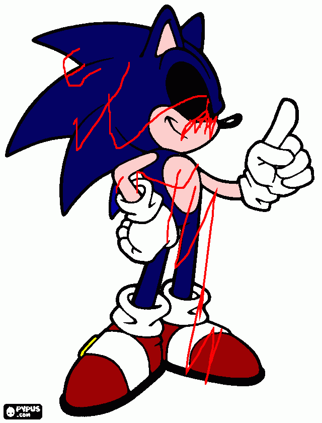 Desenhos e Imagens Sonic EXE para Colorir e Imprimir Grátis para Adultos e  Crianças 