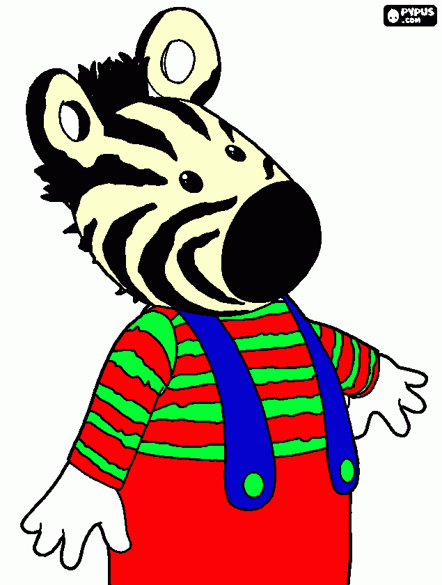 o zebra zigby para colorir e imprimir