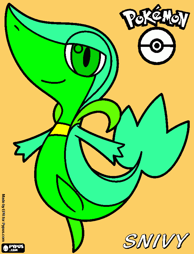 oi olha omeu isnaivi verde do pokémon para colorir e imprimir