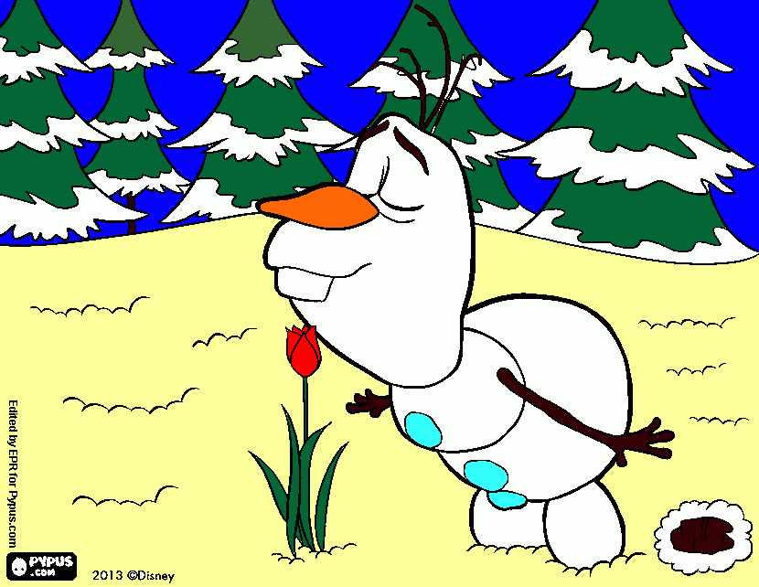 OLAF da FROZEN para colorir e imprimir