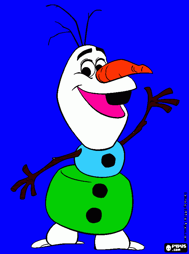 olaf do frozen para colorir e imprimir