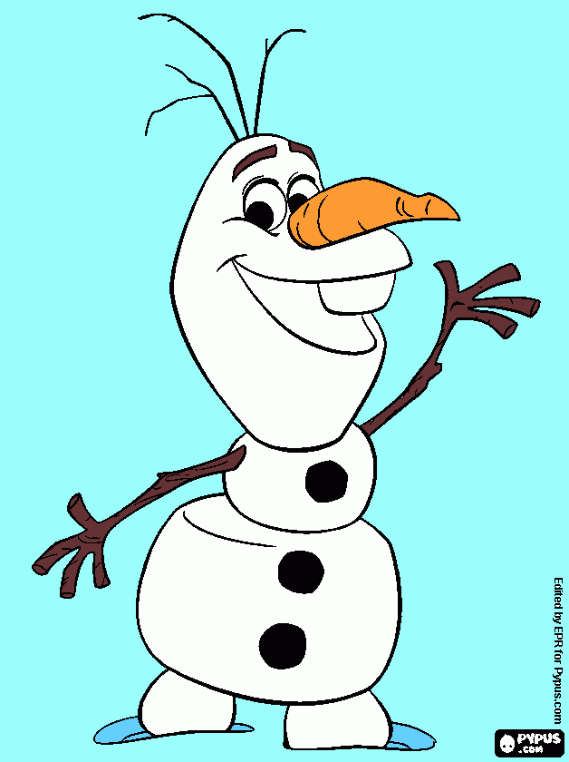 olaf frozen para colorir e imprimir