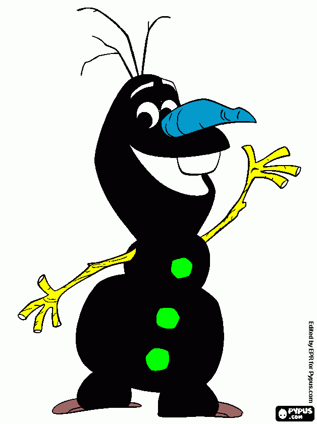 Olaf para colorir e imprimir