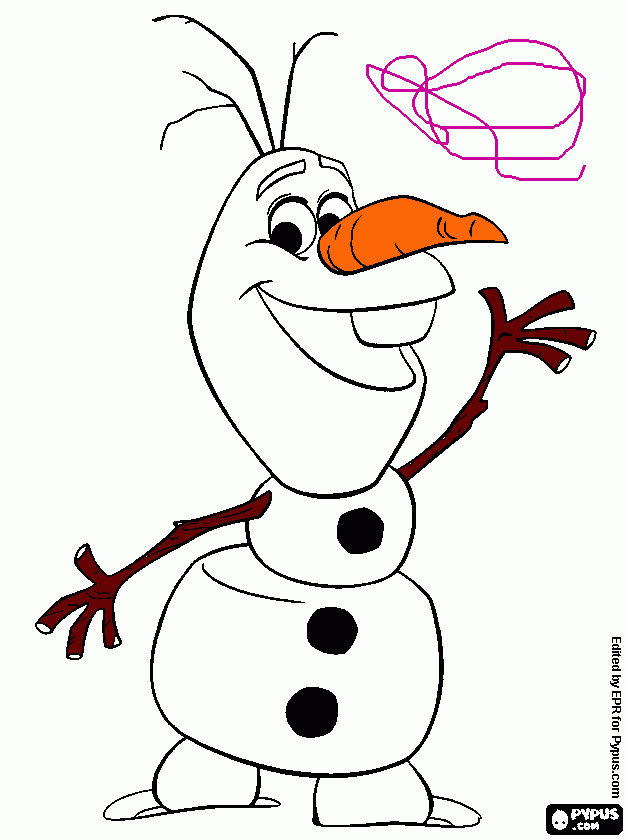 olavi do  frozen para colorir e imprimir
