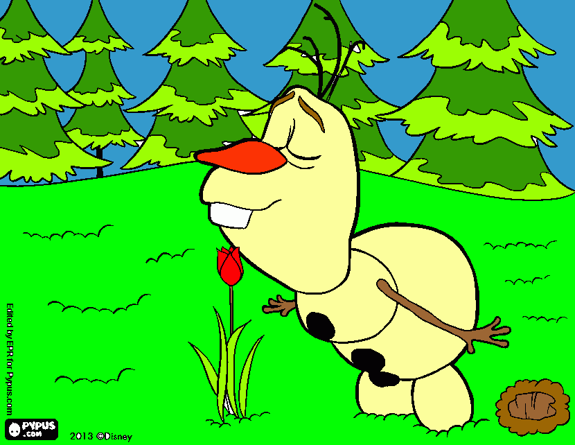 olavo xerando uma flor para colorir e imprimir