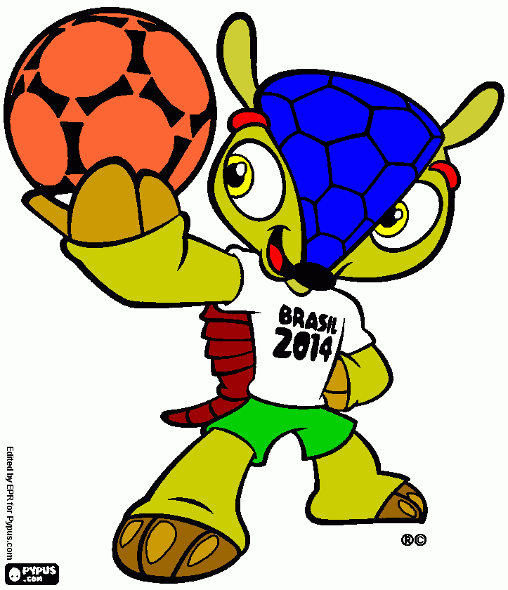 olha o mascote para colorir e imprimir