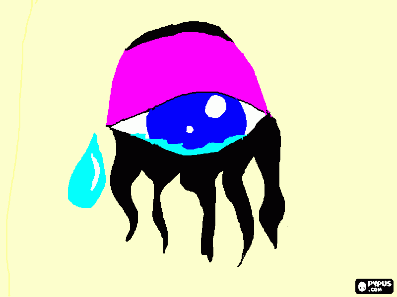 olho para colorir e imprimir