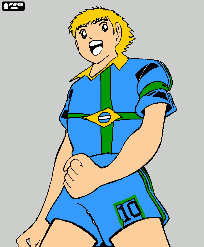 Oliver Tsubasa para colorir e imprimir