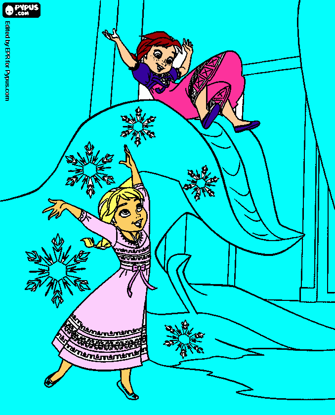 Olá Frozen para colorir e imprimir