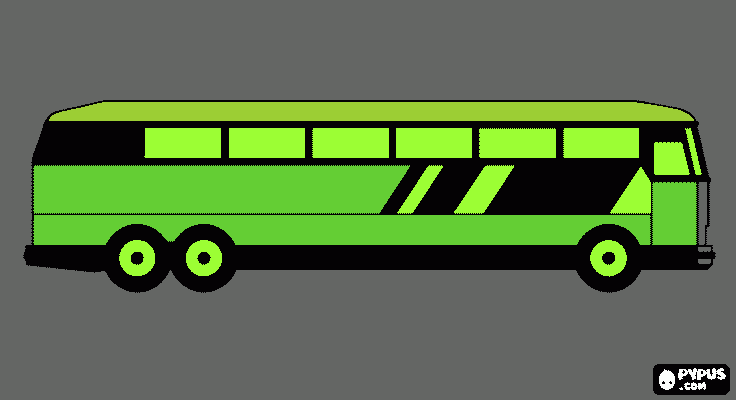 Onibus colorido. para colorir e imprimir