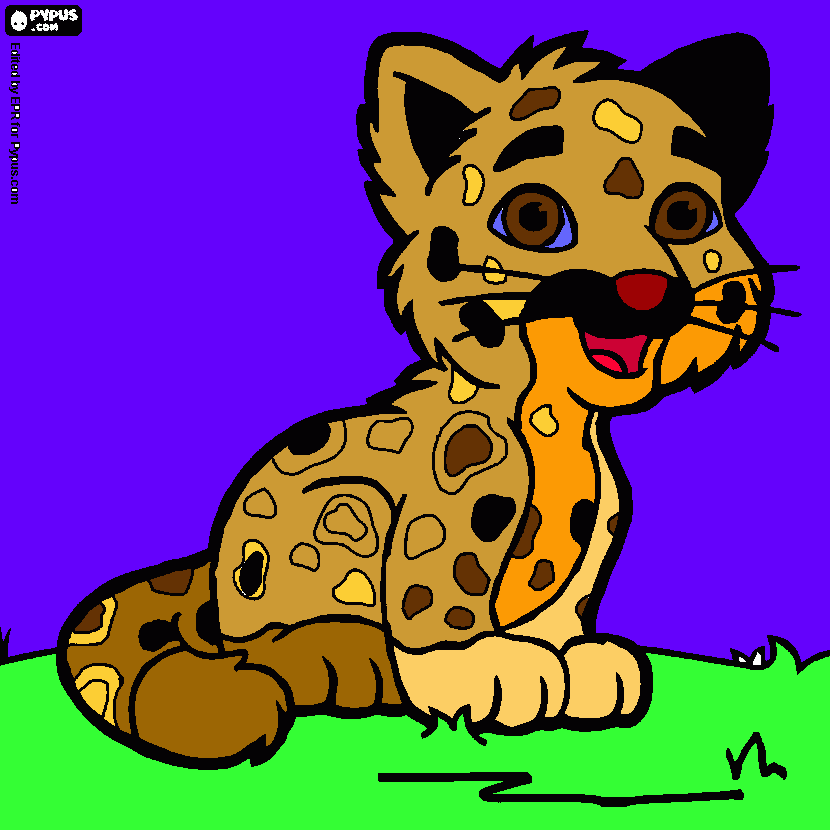 onçinha para colorir e imprimir