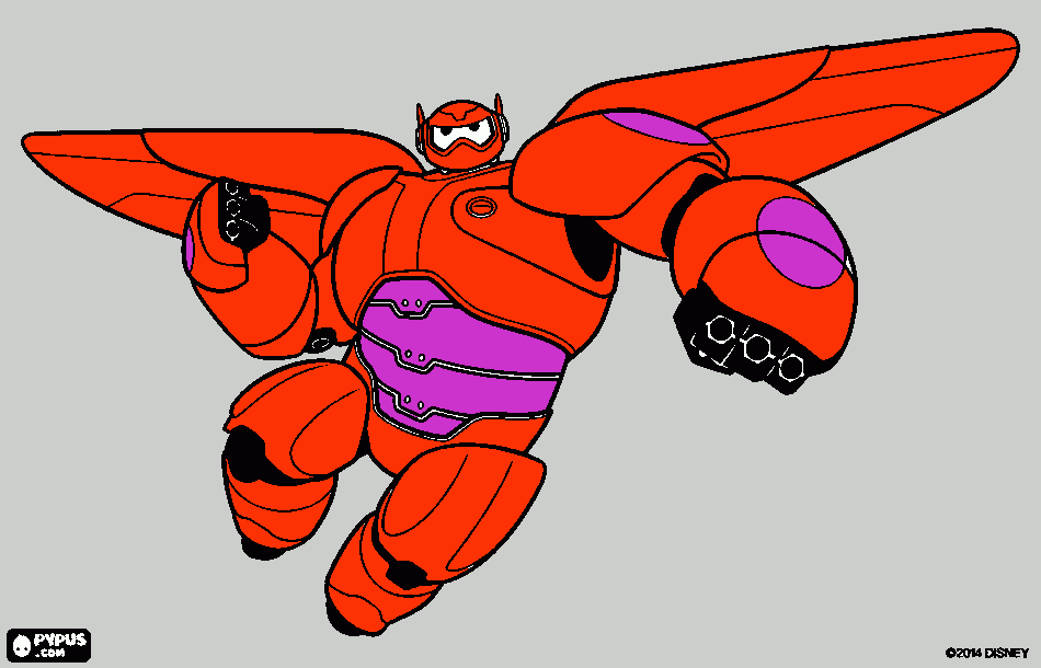 operação big hero para colorir e imprimir