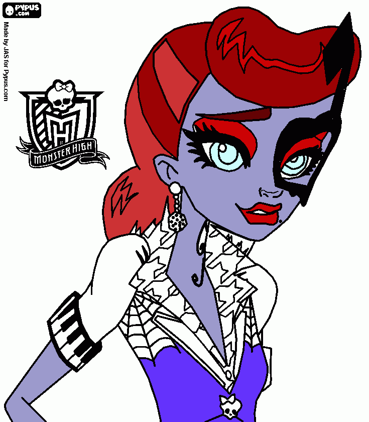 opereta FILHA DO MONSTRO DA ÓPERA para colorir e imprimir