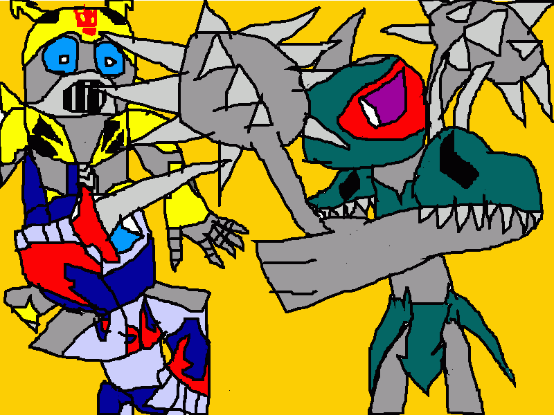 OPTIMUS PRIME AND BUMBLEBEE VS GRIMLOCK  para colorir e imprimir