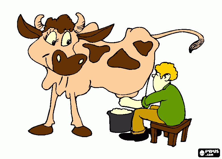 ordenha para colorir e imprimir