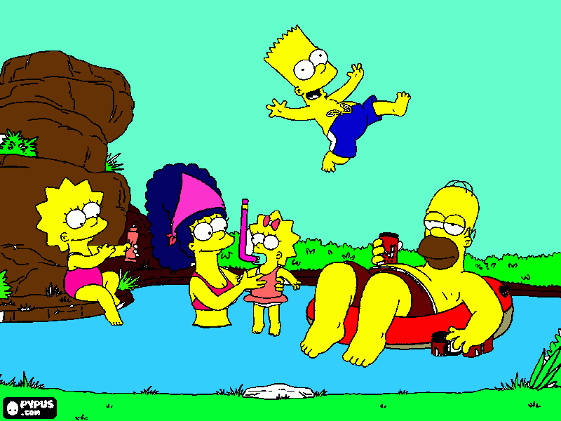 os   simpsons para colorir e imprimir
