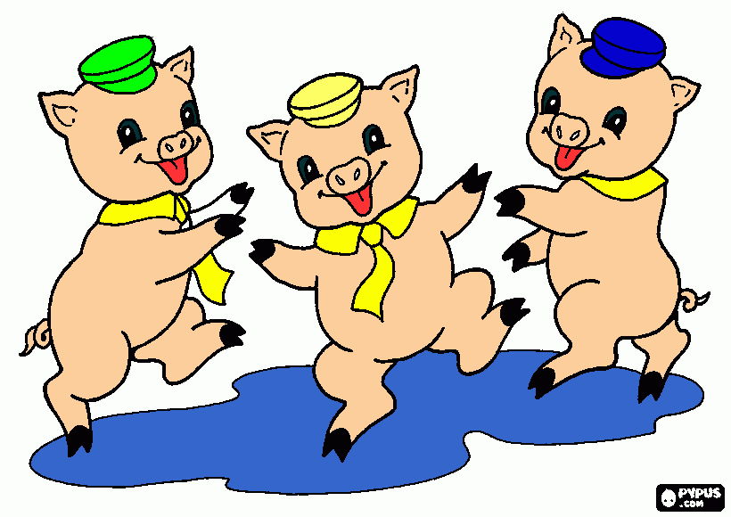 os 3poquinho para colorir e imprimir