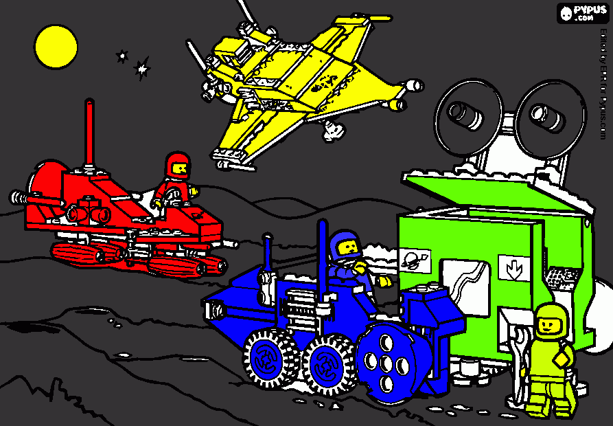 Os homens espaciais de 2980 para colorir e imprimir