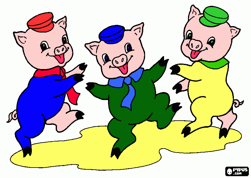 os porquinhos para colorir e imprimir