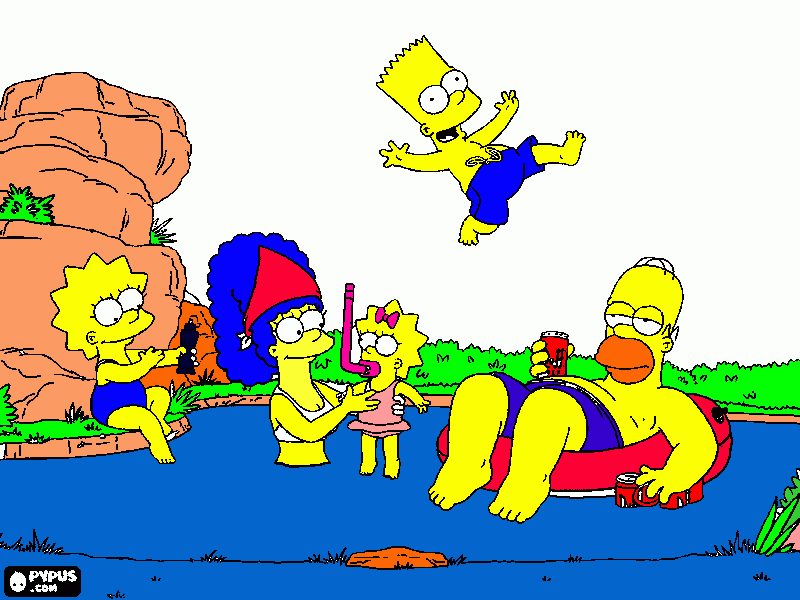 os  simpisons para colorir e imprimir